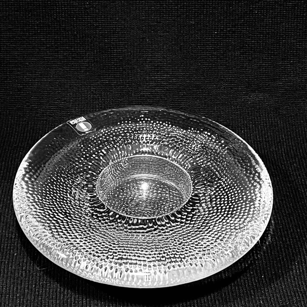 Littala Clear Glass Tea Light Candle Holder Designed by Markku Salo Finland
